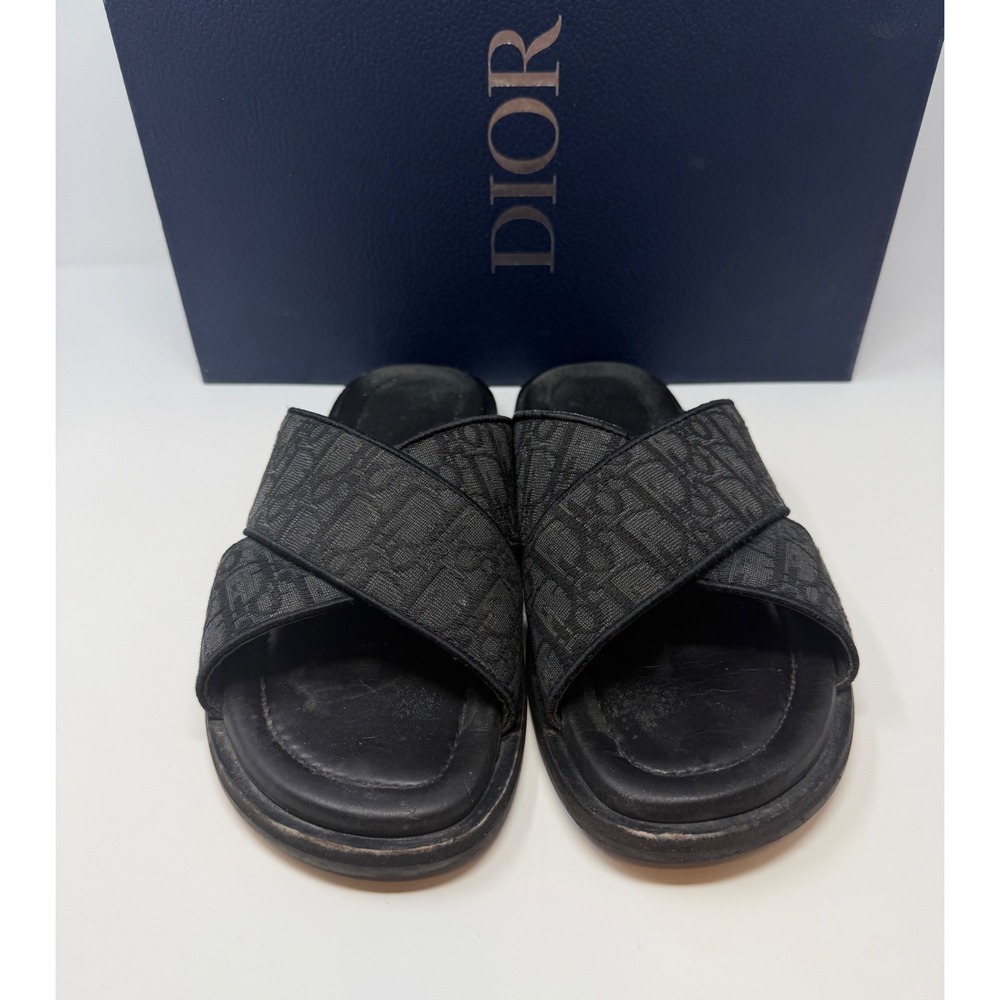 Dior Alias Oblique Jacquard Sandal Black Size 12 US 45 EU - Picture 2 of 9